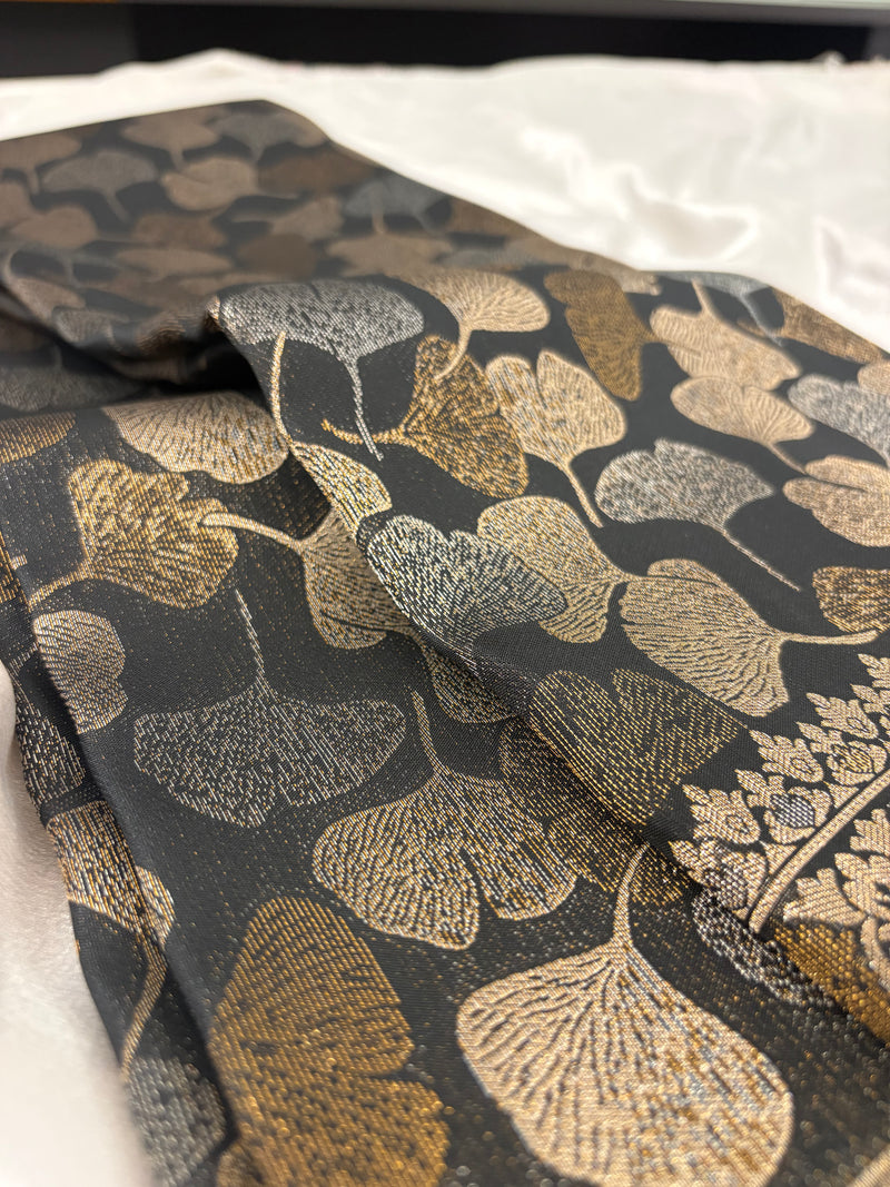 JU18 - Black Floral Soft Silk Designer Saree