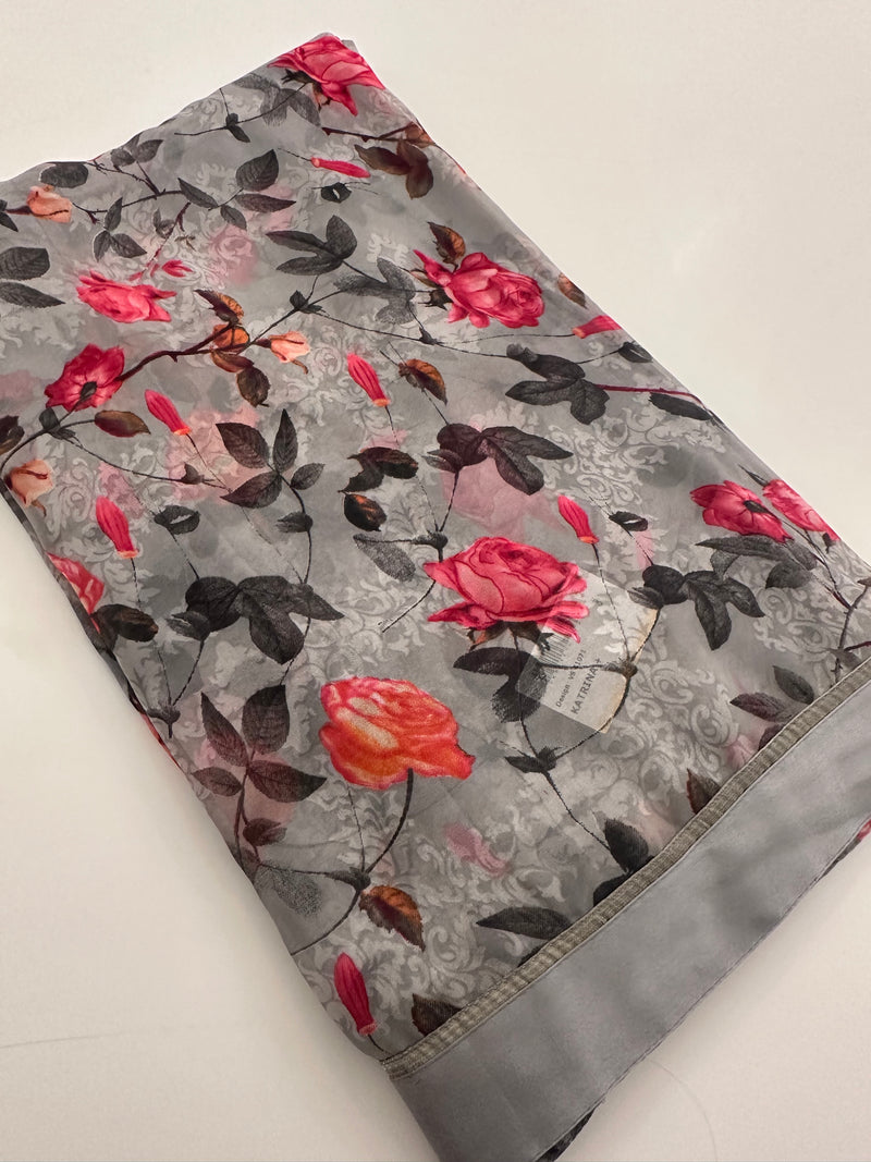 Premium floral printed Chiffons -AU4