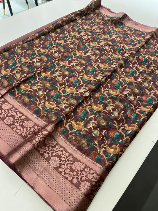 Premium printed Brosso Saree