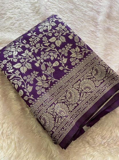 Tussar Silver Brocade