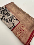 Kalamkari Viscose Designer Rich Weaving Pallu- JU28