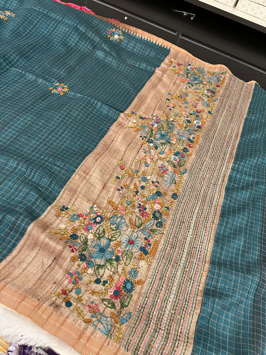 Tussar linen premium