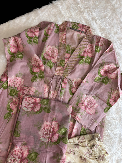 Floral Anarkali Kurti With Plaazo