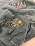 Organza Appliqué Work saree -M27