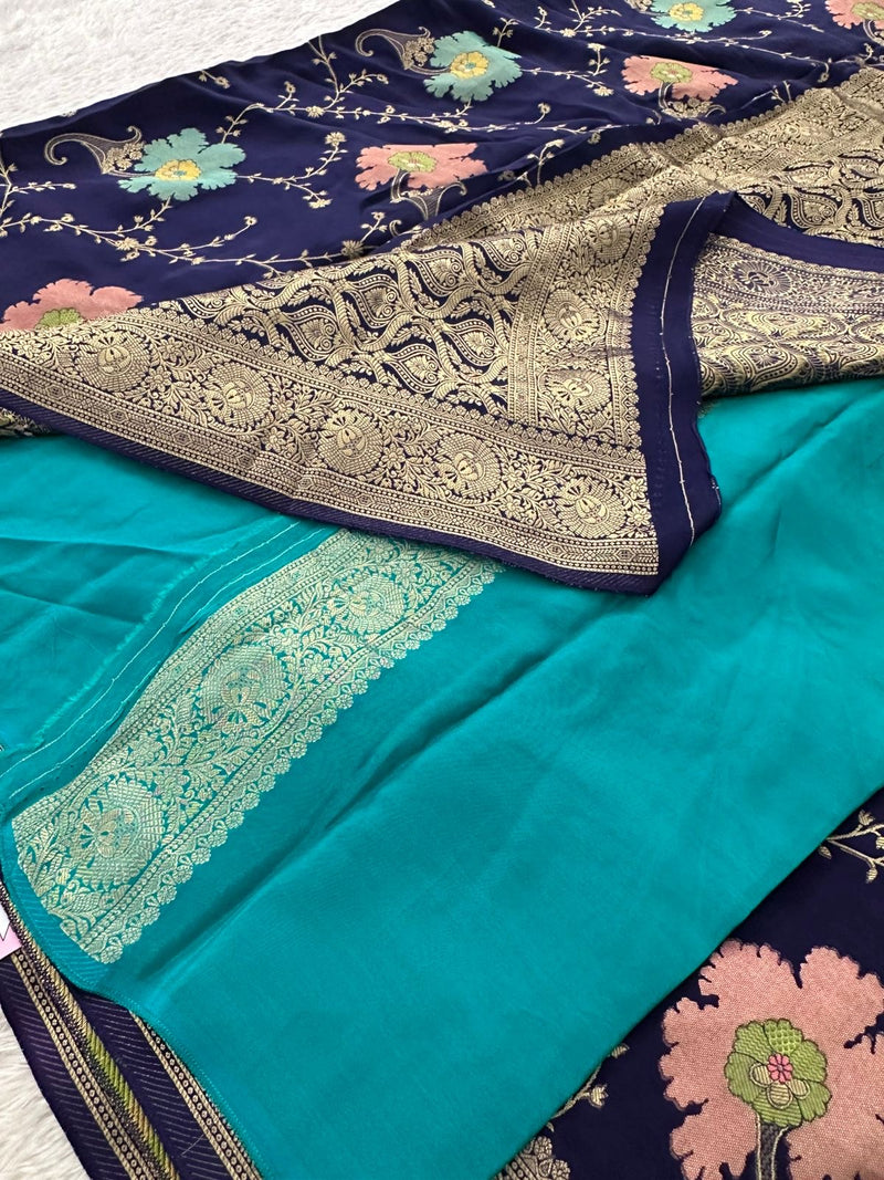 Banarasi Fancy Crape Saree -M19