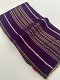 Cut Dana Work Border Chinnon Saree -AU6