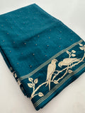 Premium Tussar Work Gold weaving BUTTAS -M25