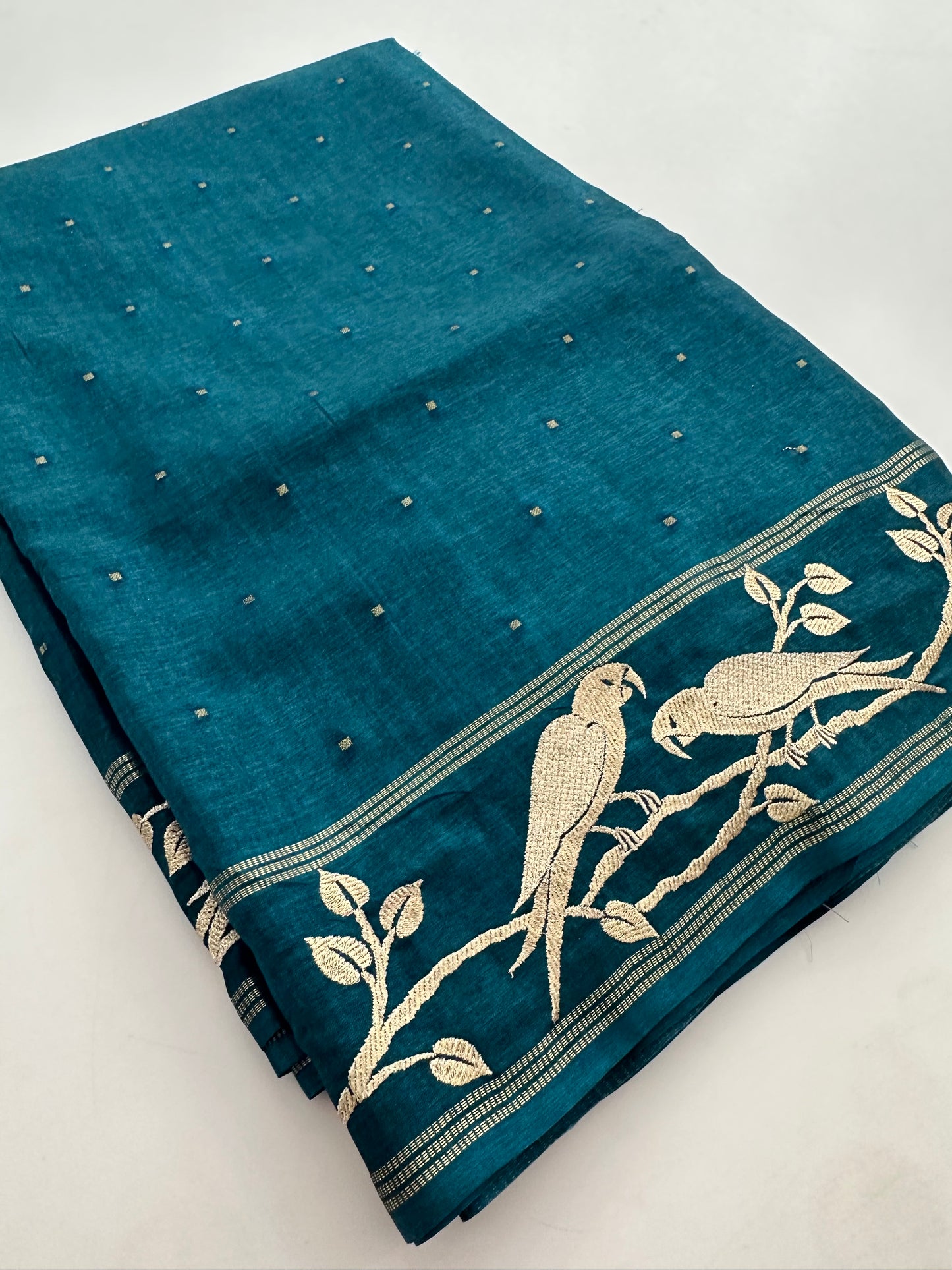 Premium Tussar Work Gold weaving BUTTAS -M25