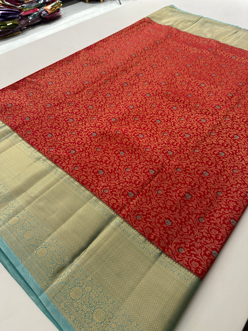 Kanchi Semi Silk Tissue Brocade-JU10