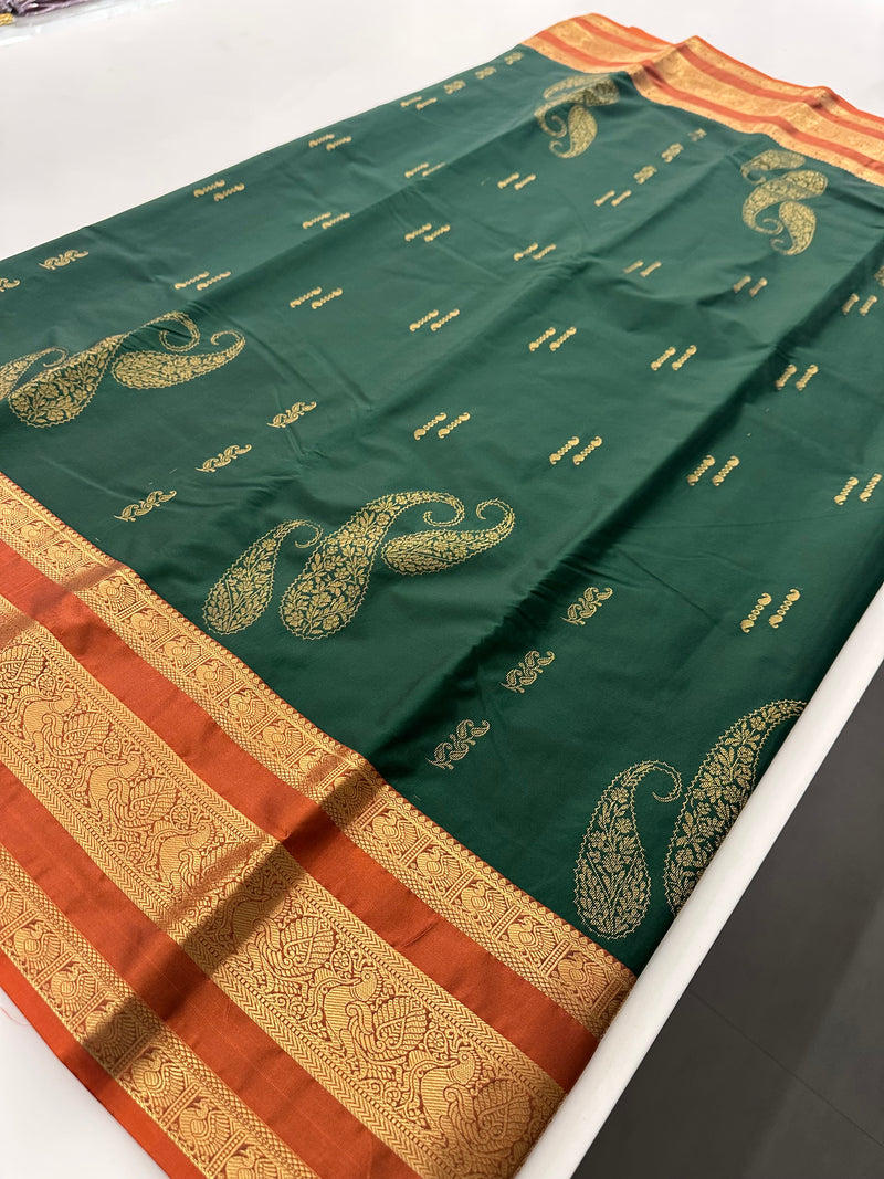 Semi Kanchi Silk Saree-JU7