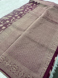 Tulips Linen Premium Saree-M13