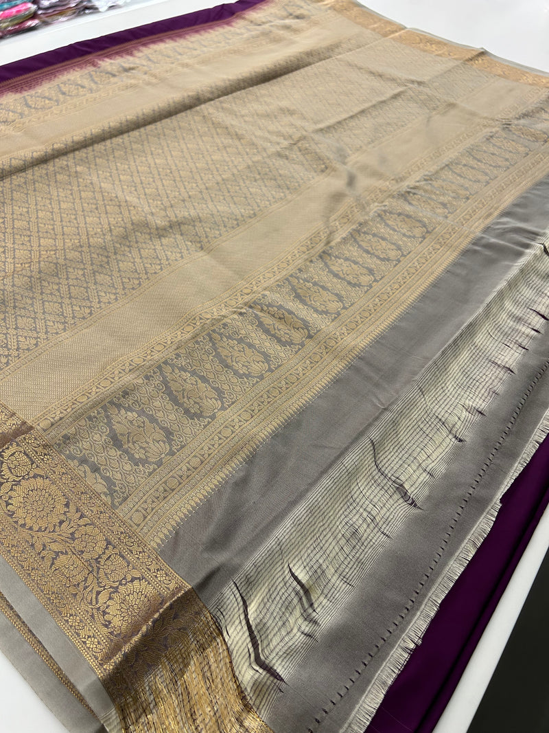 New collection in Kanchi Semi Silk sarees for Varmahalaxmi with contrast matching blouse piece-JU30