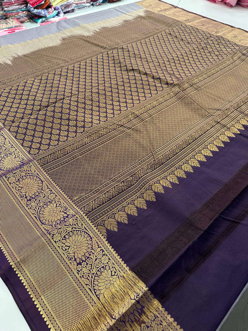Kanchi Semi Silk Sarees in beautiful color combinations🌹- AU12