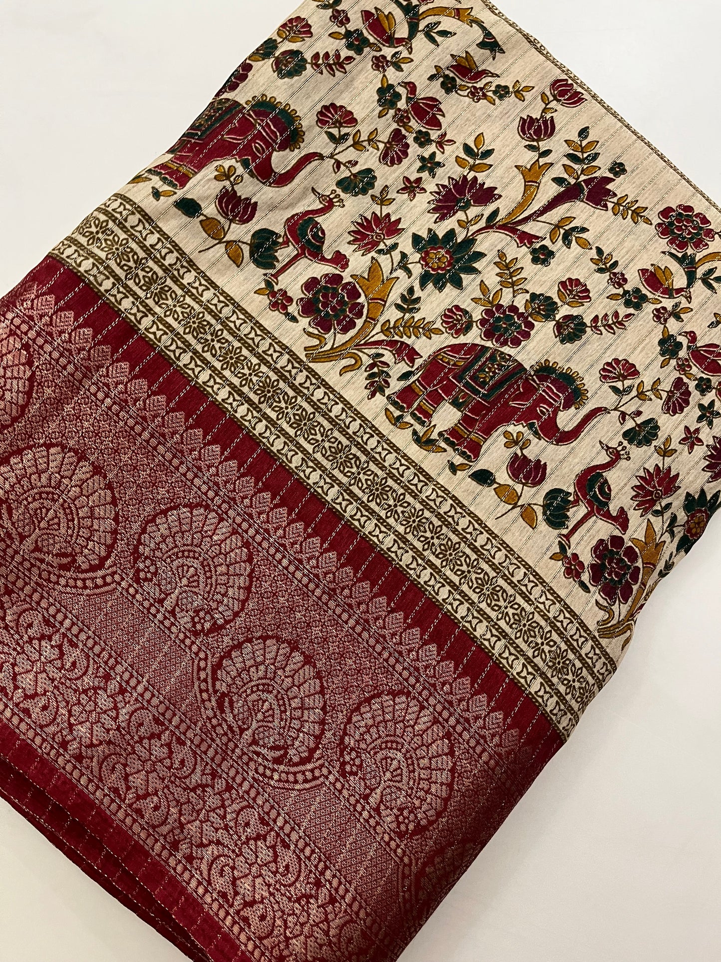 Tussar Zari Lines