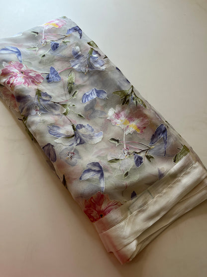 Brosso Chiffon satin Border Premium