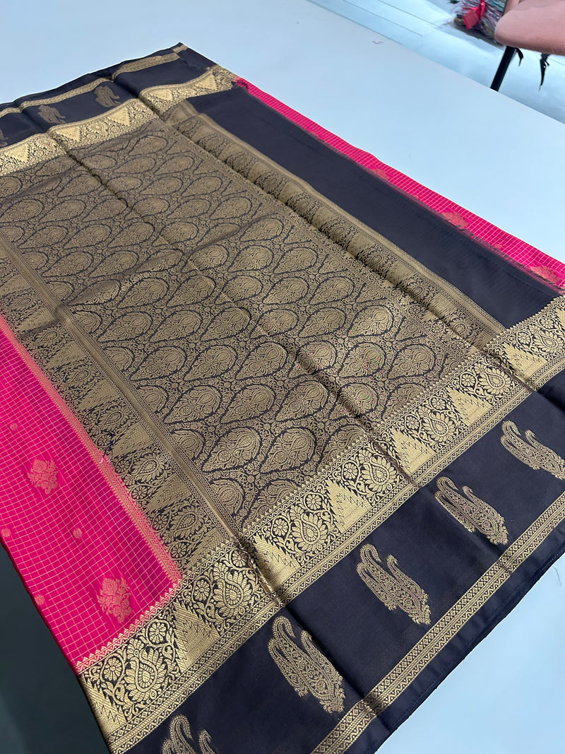 Semi Mysore Silk Saree-JU31