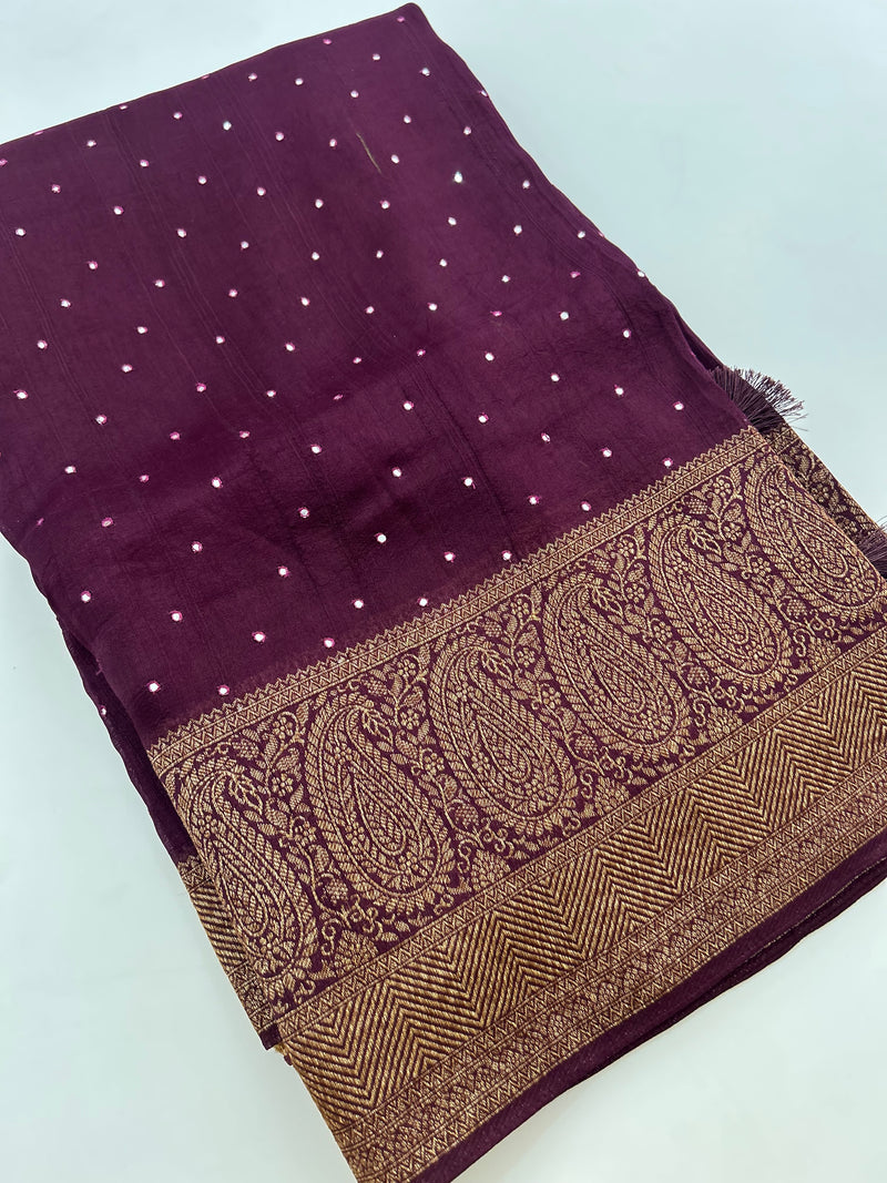 JUTE TUSSAR PREMIUM WITH MIRROR WORK-M22