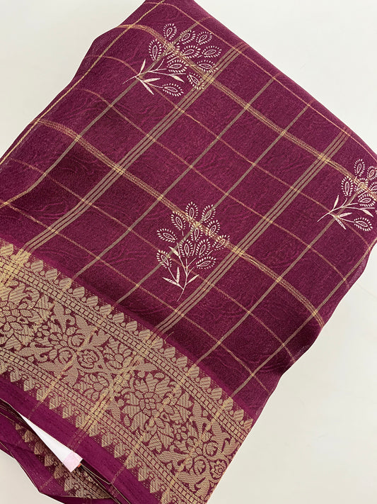 Ju4 Tussar Chiffon