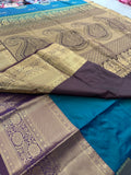 Kanchi Semi Silk Sarees in beautiful color combinations🌹- AU12