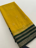 Semi Mysore Silk Checks Saree with Butta-AU16