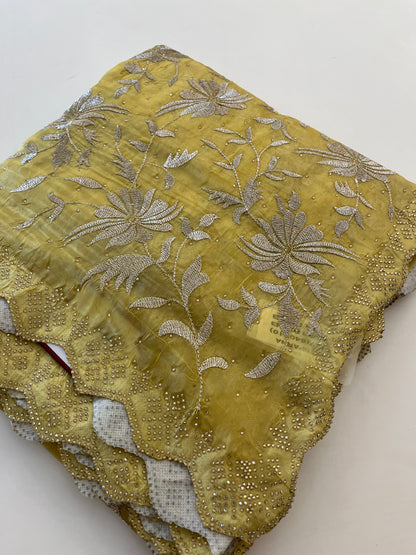 Embroidery work fancy saree