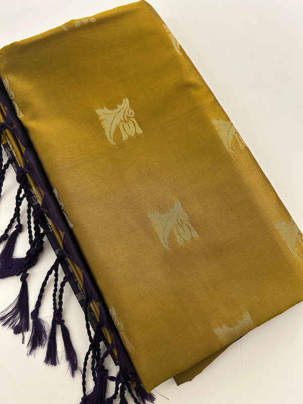 Semi Kanchi Soft Silk In 3 beautiful Color matching. 🌹-JU30
