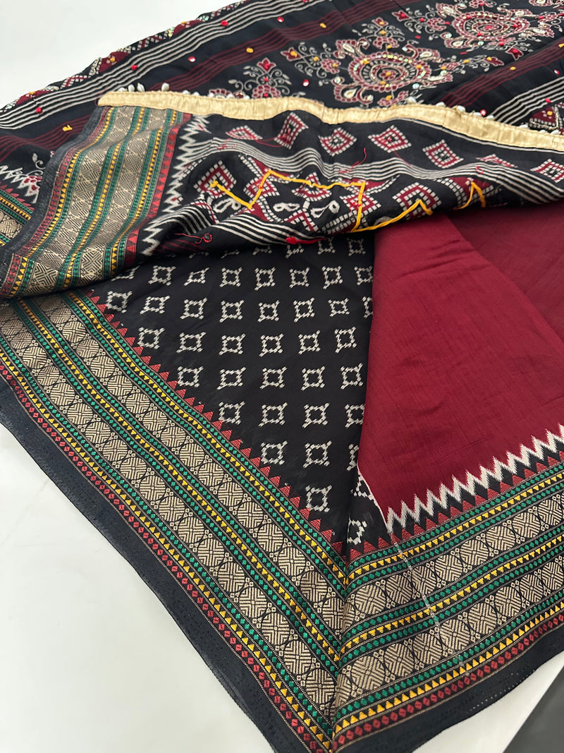 Premium Designer Chanderi Mul Fabric With Designer Border and Weaving Pallu with Tassels❤️❤️-J23