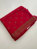 Dyed Crape Saree weaving, Butta, and weaving border🌹-AU2