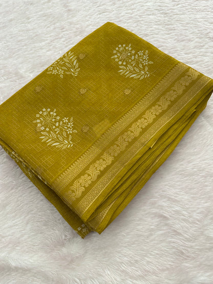 Tussar Chiffon-J6