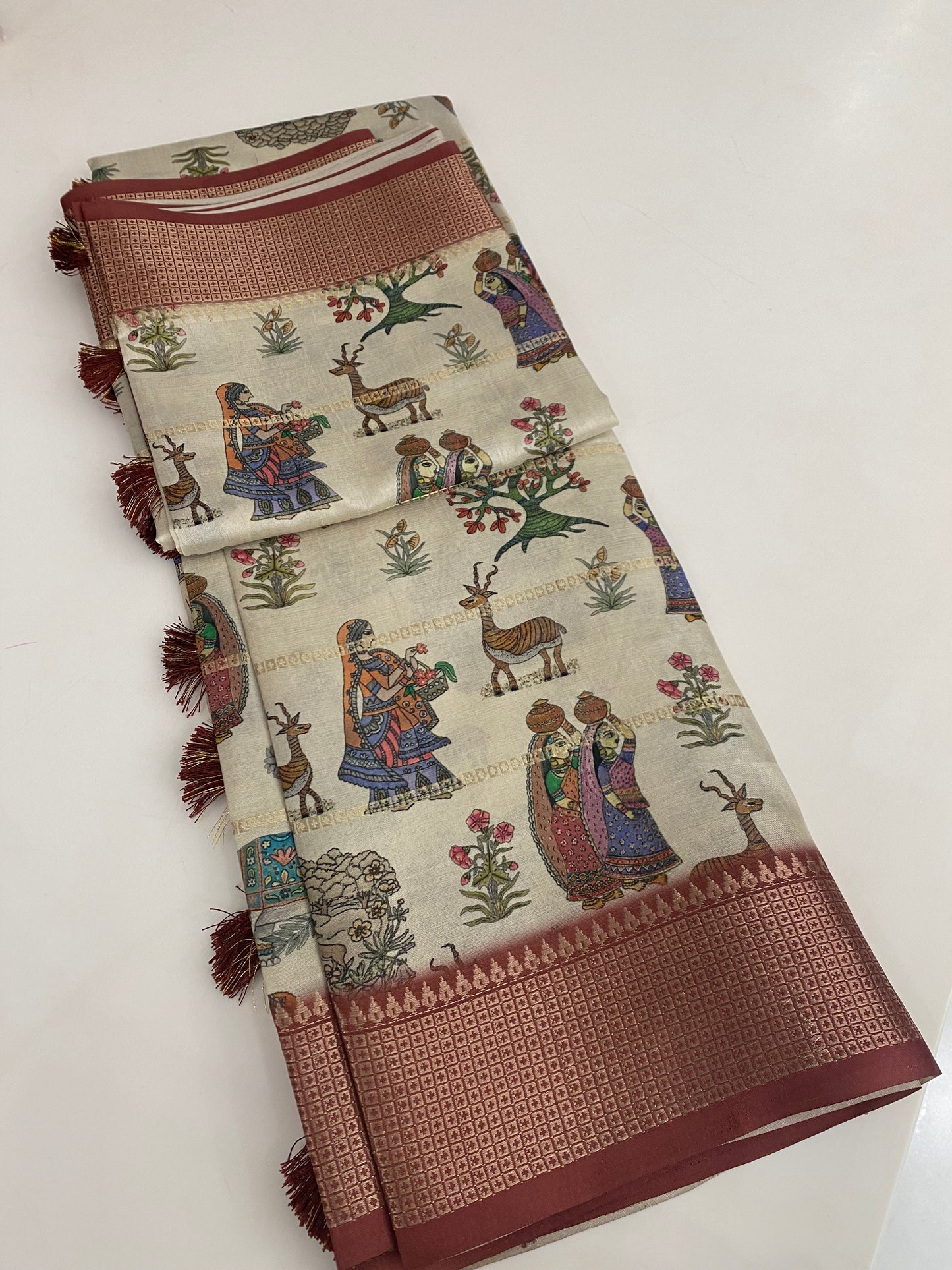 179 KALAMKARI PRINTED TUSSAR