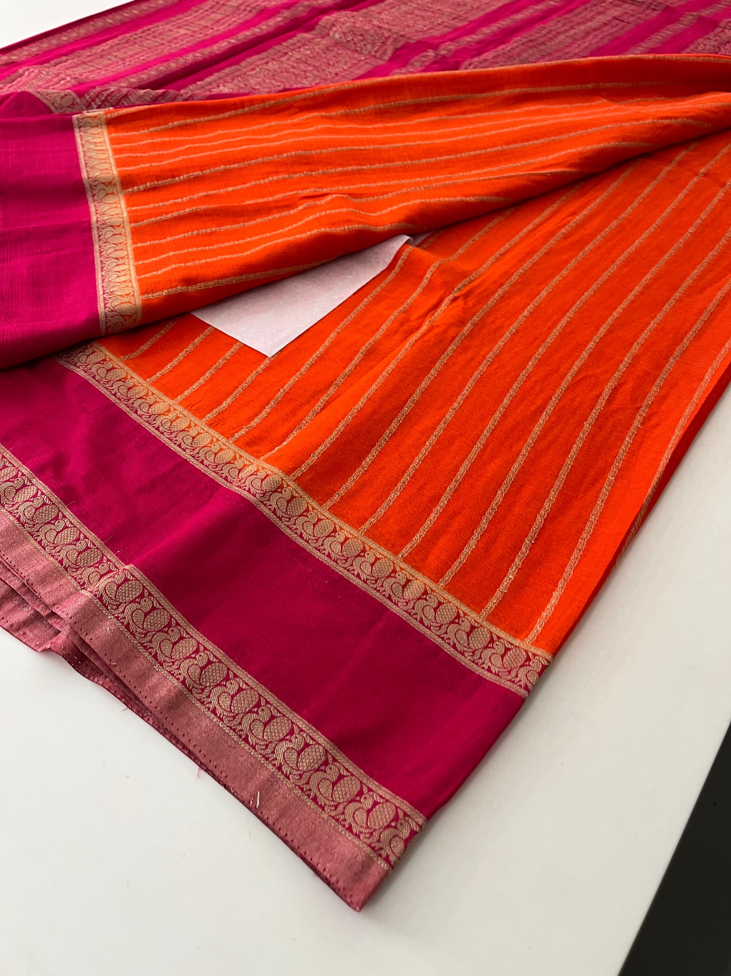 Designer crape Chinnon saree