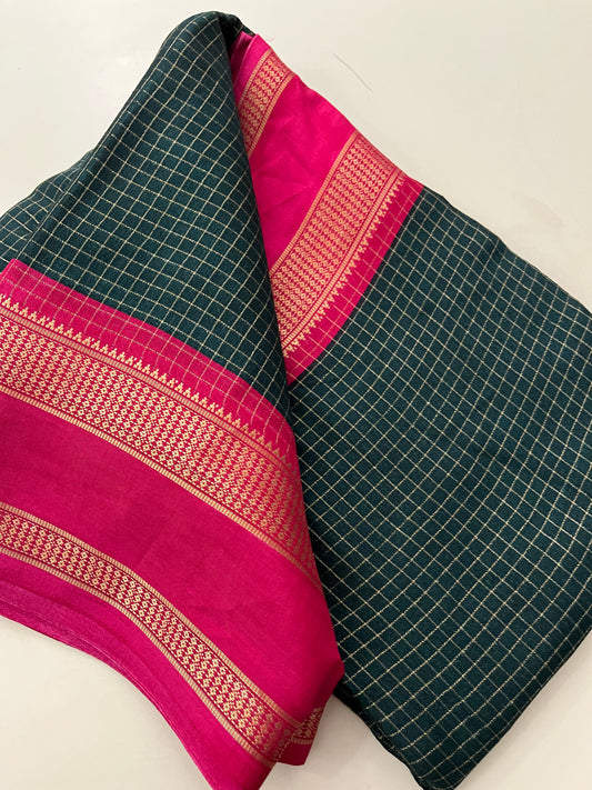 Crepe Chiffon Check