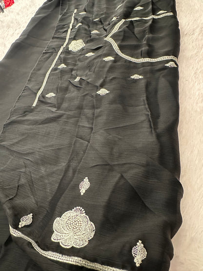 Soft Organza Silver Work-M12