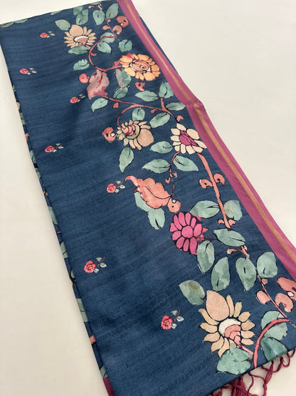 Printed Tussar Fancy-J12