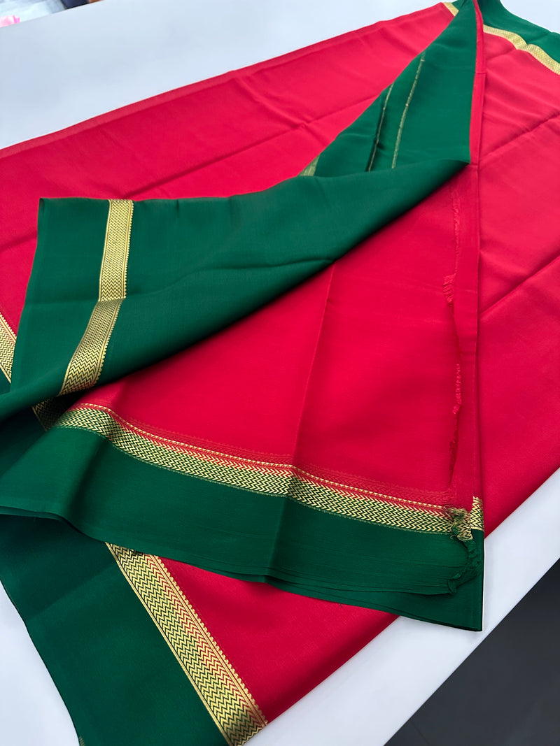 80GSM PURE CRAPE MYSORE SILK SAREE- JU28