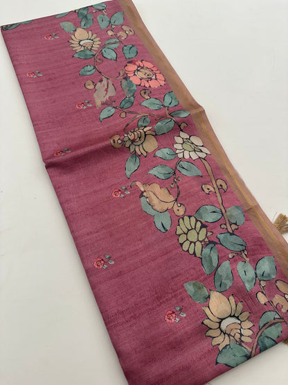 Printed Tussar Fancy-J12
