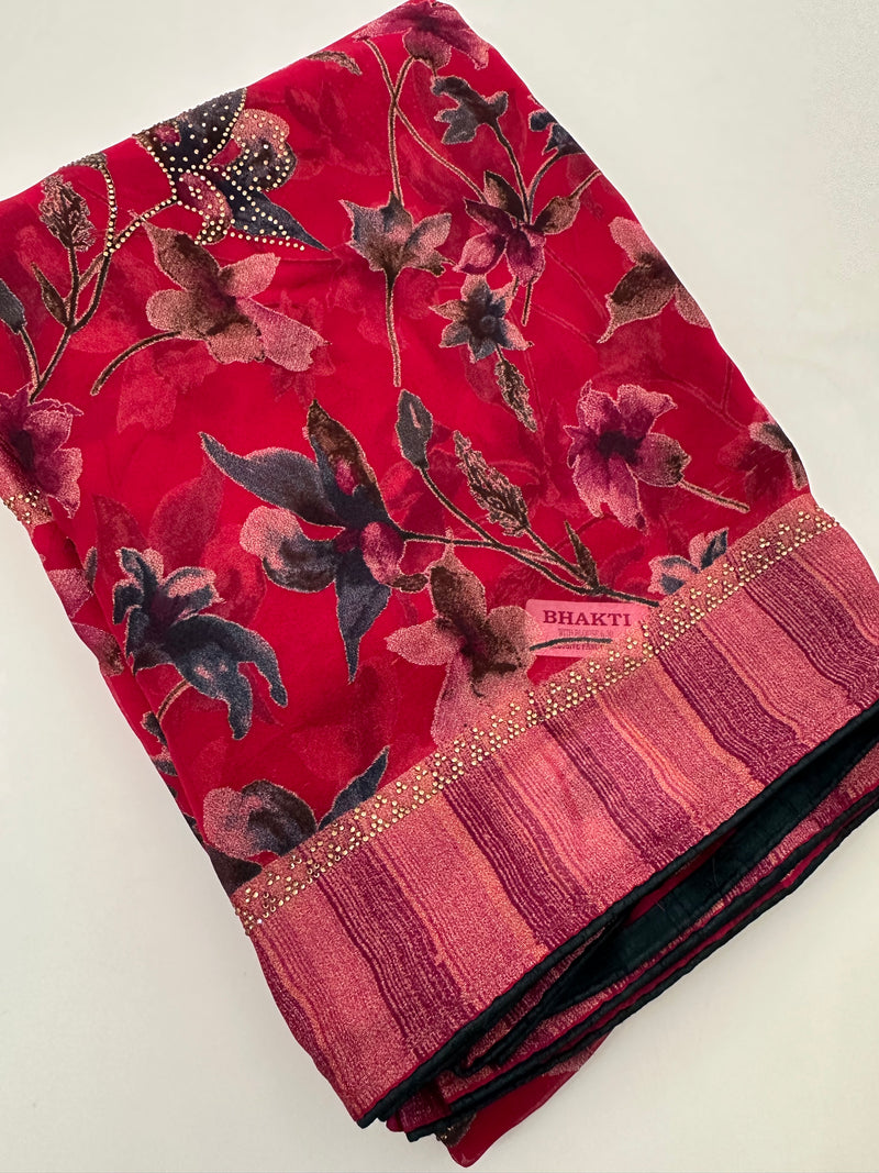 Brosso Fancy Saree New-(JU1)