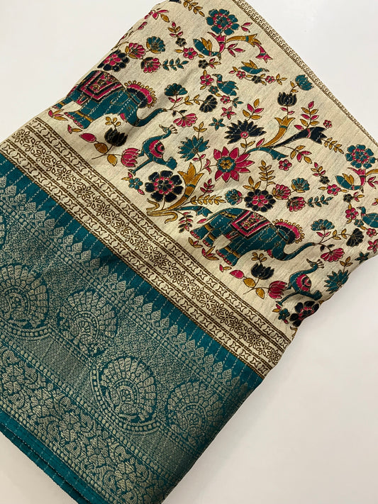 Tussar Zari Lines