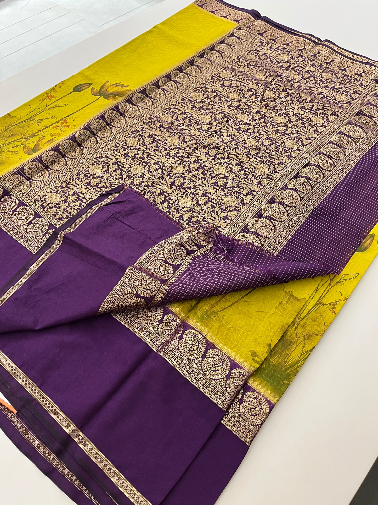 Digital printed crape fancy