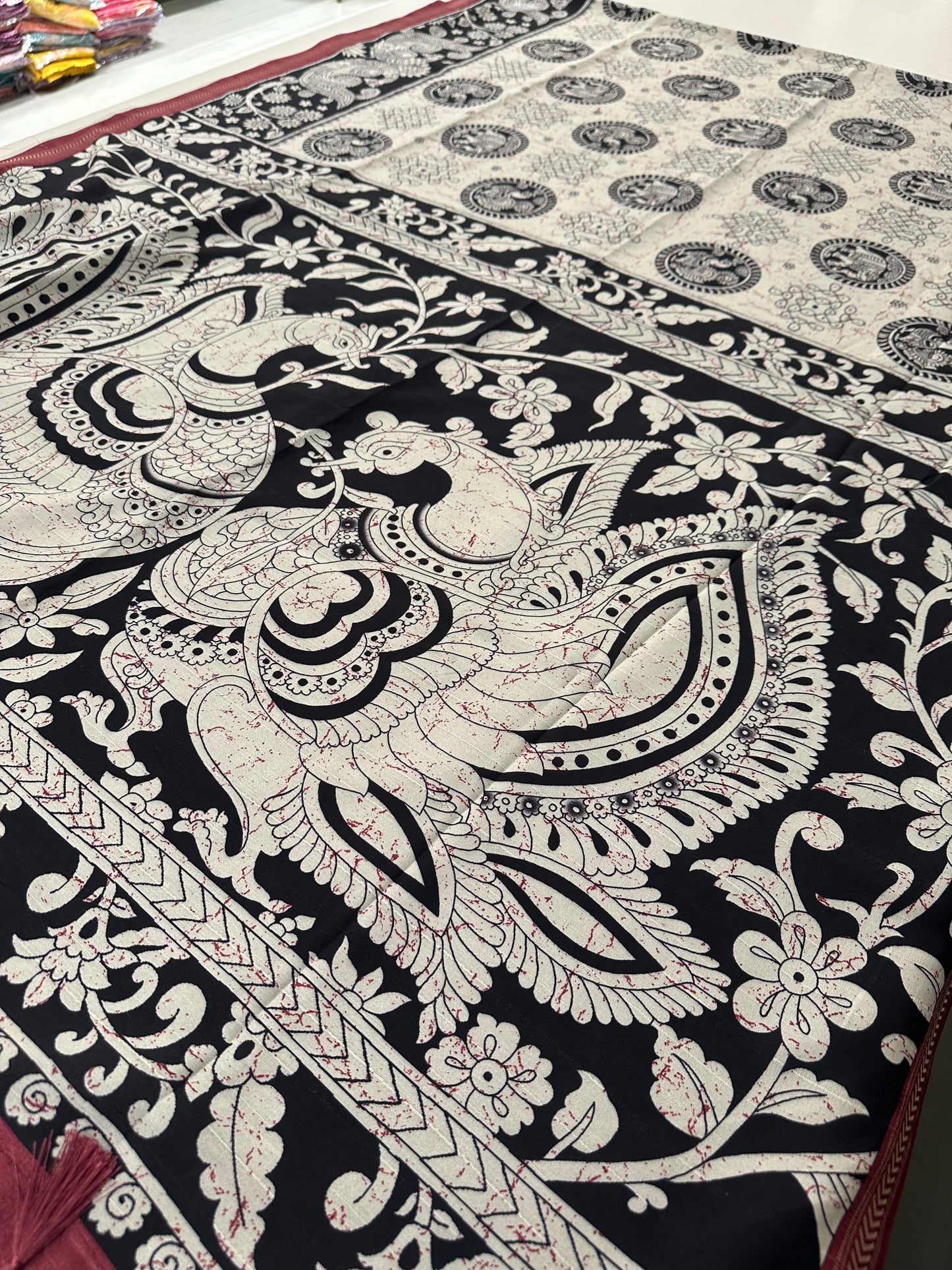 Kalamkari Tussar Printed-M26