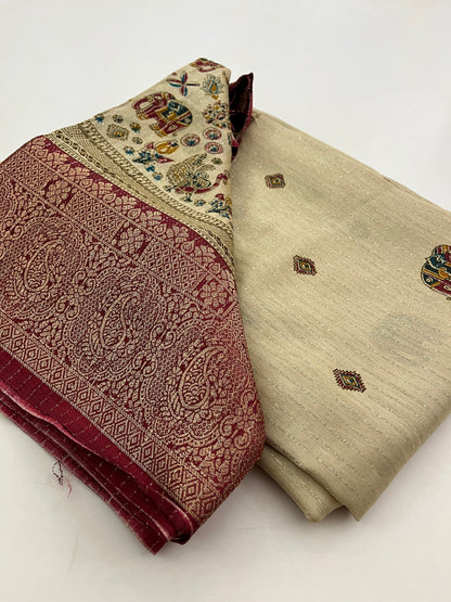 Tussar Fancy Printed