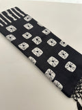 Black and White Tussar Printed Saree- JU28
