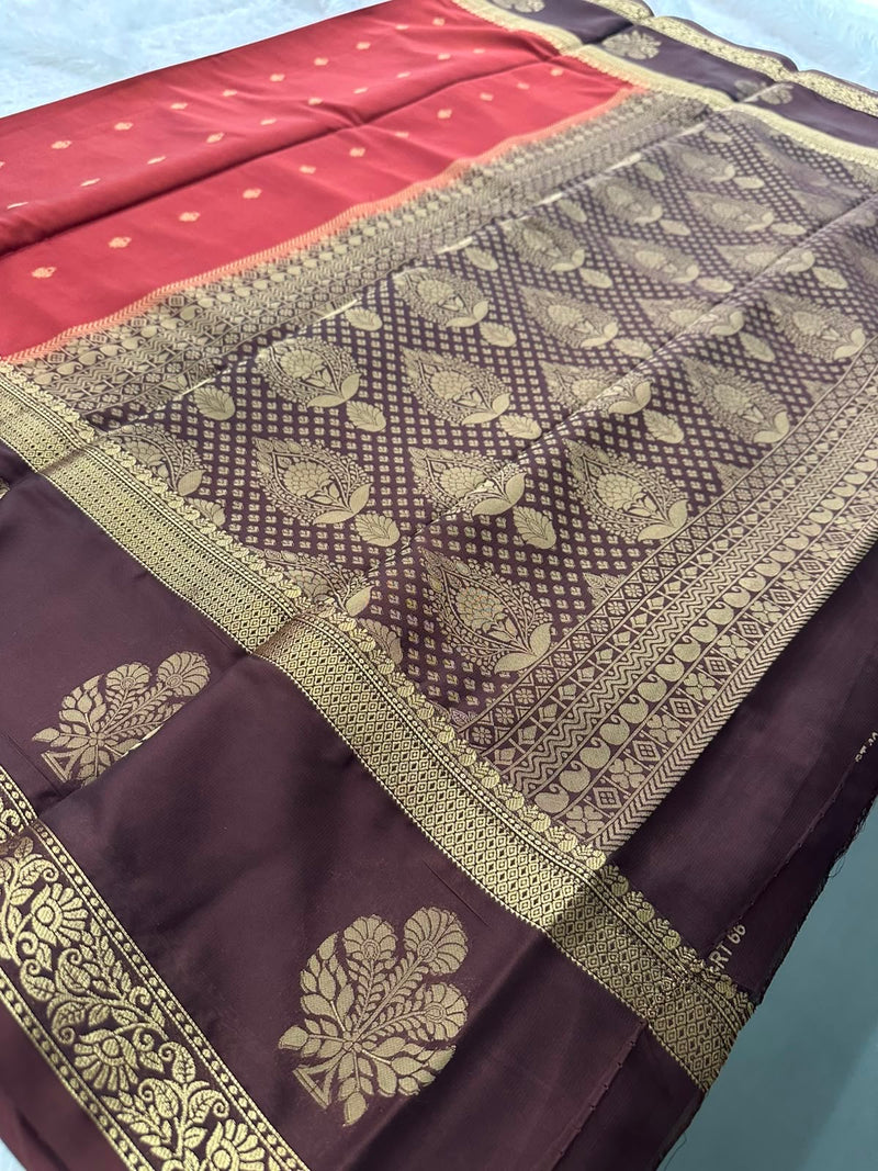 Semi Mysore Crape Silk saree-JU19