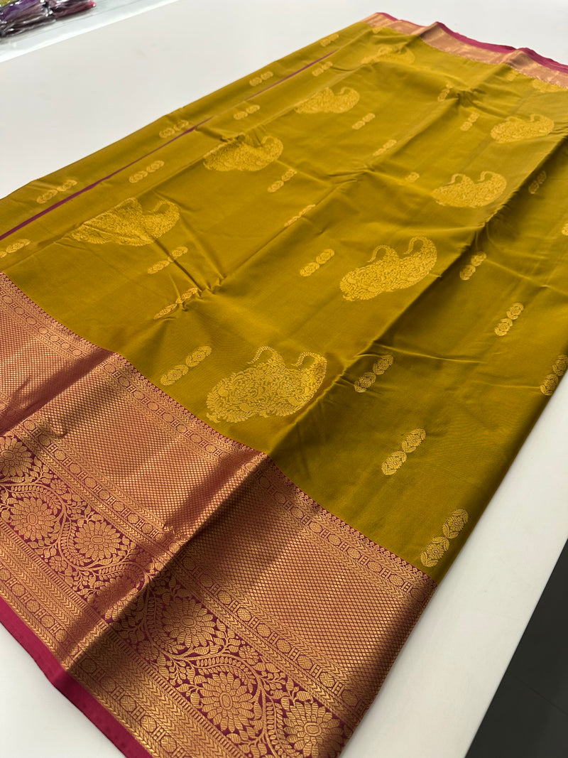 Semi Kanchi Silk Saree-JU7