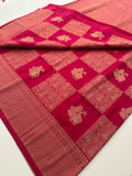 🌹Banarsi Crape Fancy Sarees On Rich Pallu Designs and Self Blouse On it. 🌹 JU27