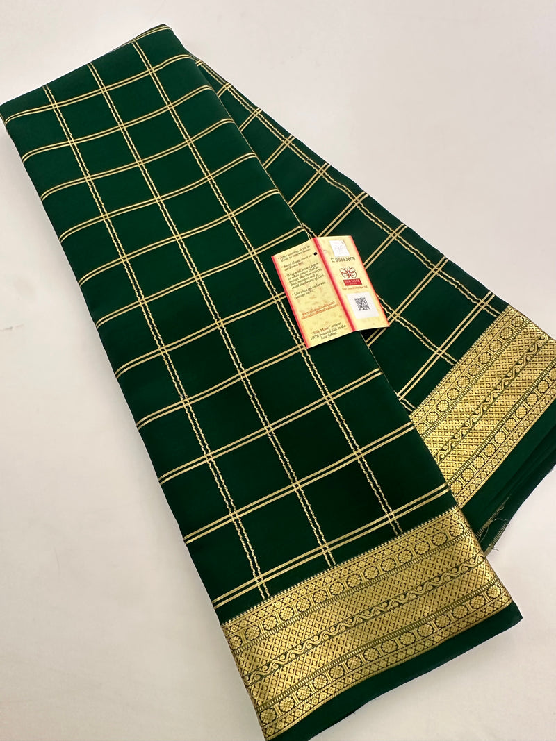 Pure Crape Mysore Silk Saree  100GSM❤️❤️-J22