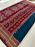 Premium Designer Chanderi Mul Fabric With Designer Border and Weaving Pallu with Tassels❤️❤️-J23