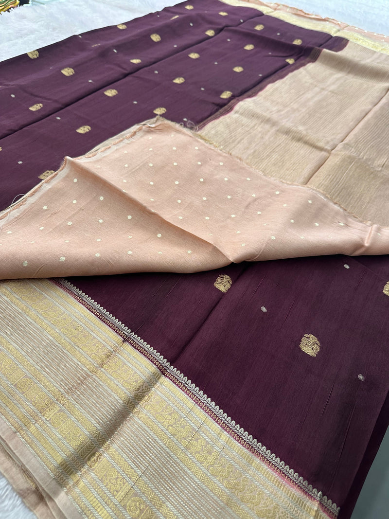 Fancy Tussar Silk Saree-JU13