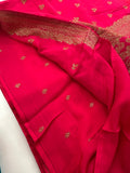 Dyed Crape Saree weaving, Butta, and weaving border🌹-AU2