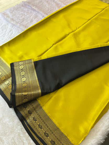 100 GSM Pure Mysore Crape silk saree